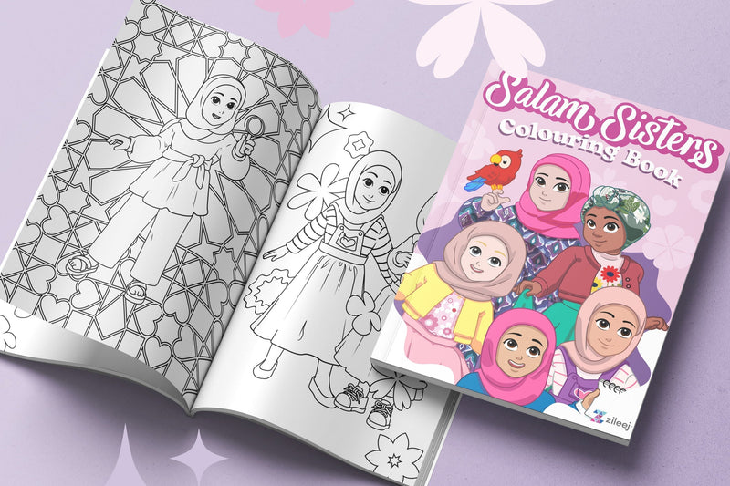 Free Salam Sisters colouring sheets