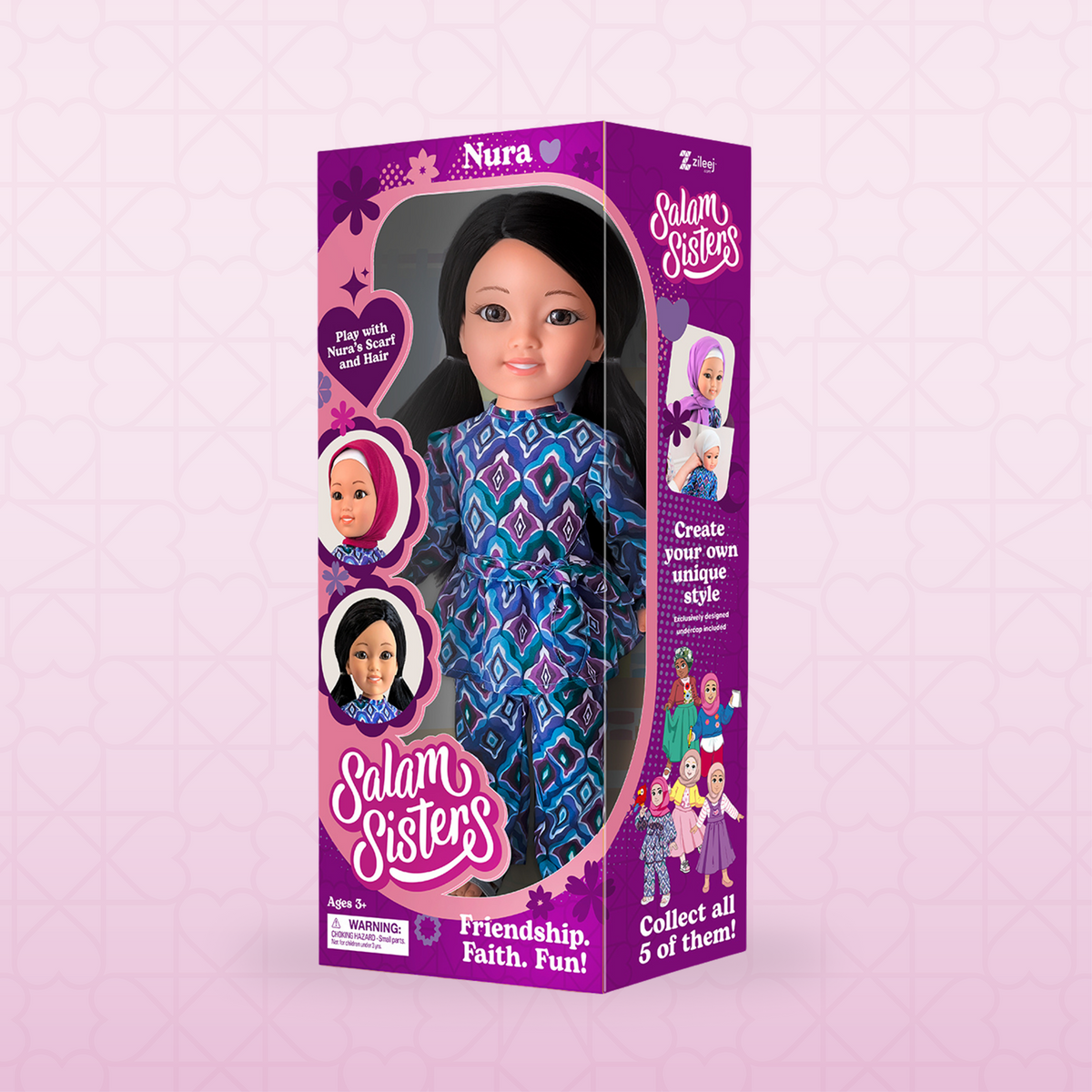 Nura, Salam Sisters, 18" Islamic Doll
